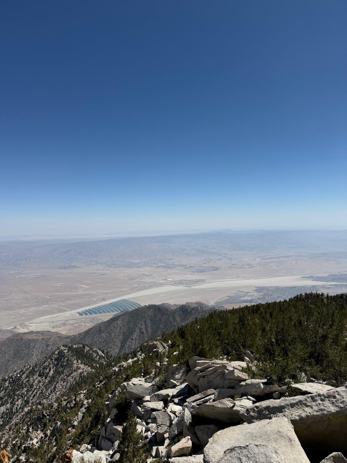 Palm Springs below