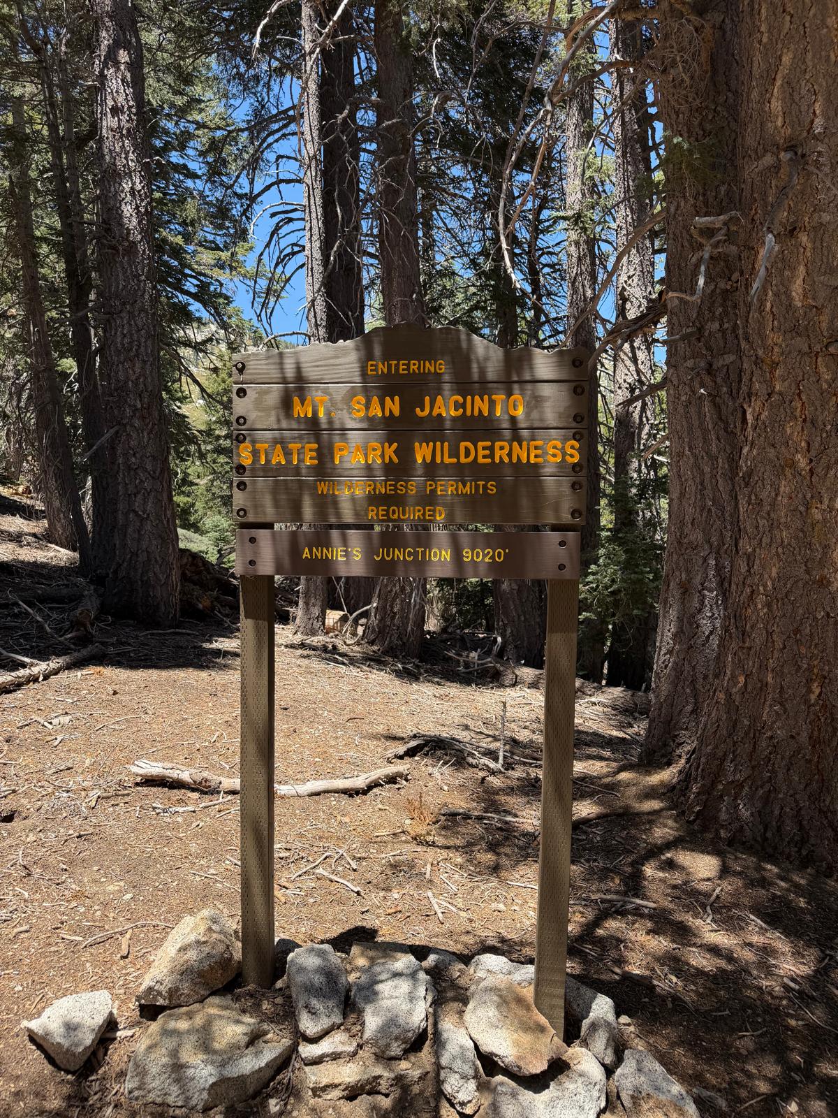 State park boundary sign
