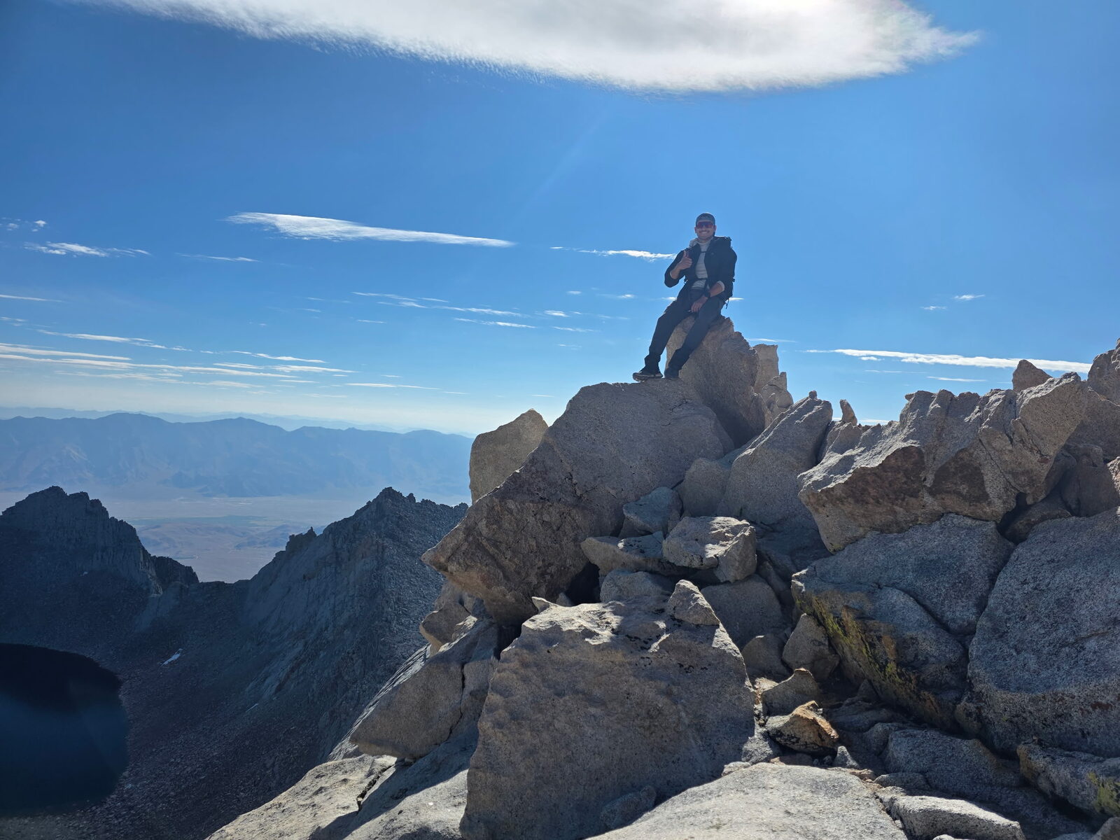 On the knife-edge traverse to Mt. Russell