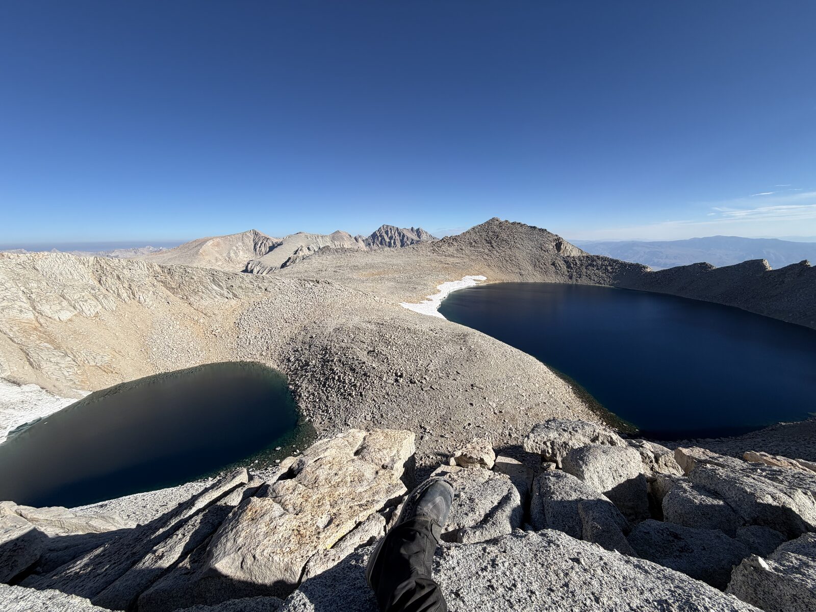 The lake below