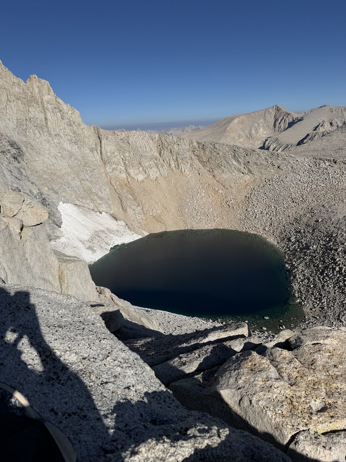 Looking down from the ridge
