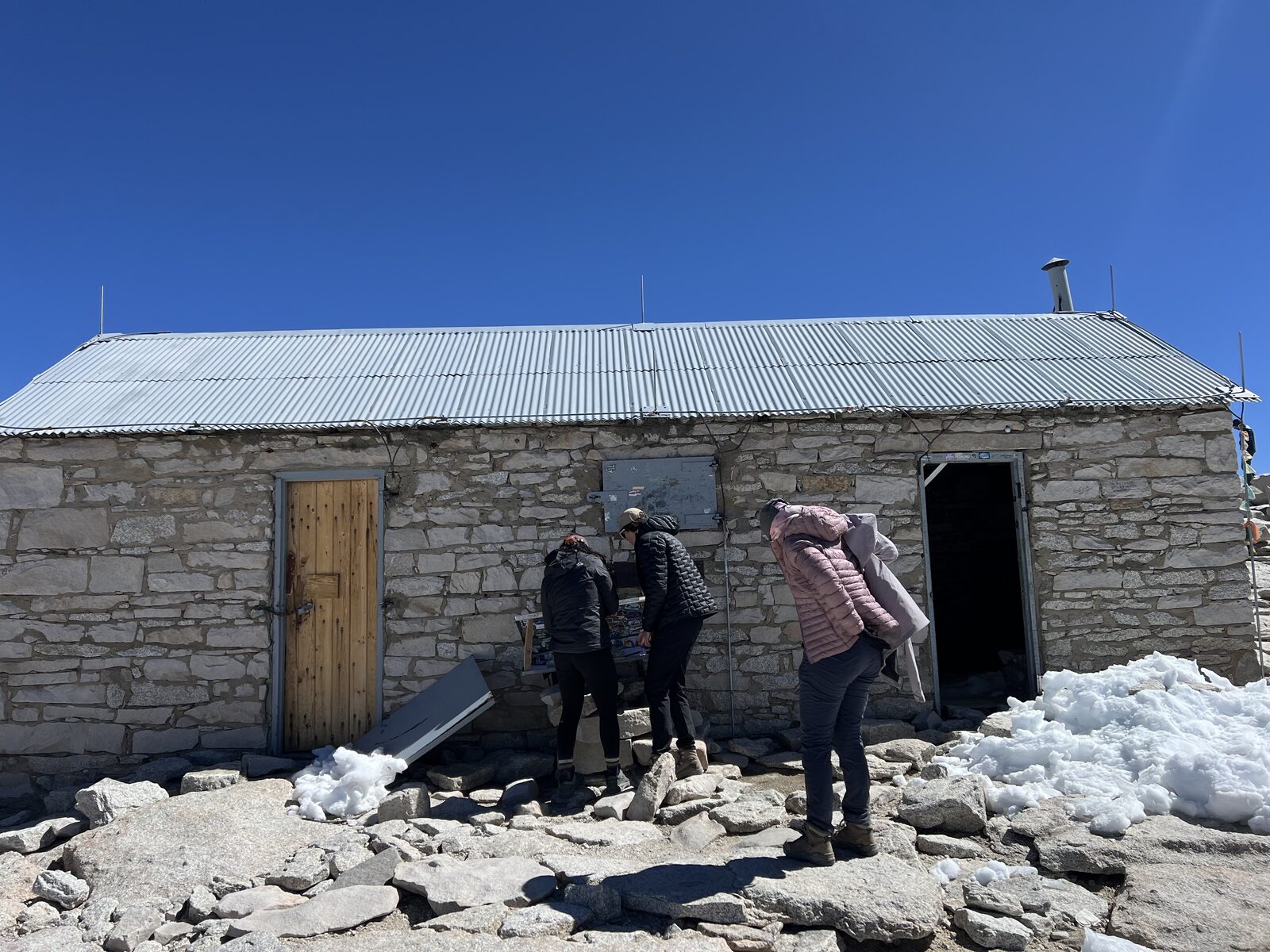 The stone shelter on the summit