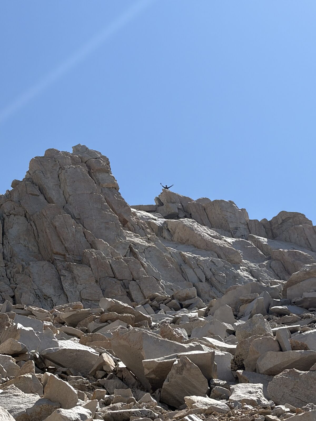 The summit blocks on Mt. Muir
