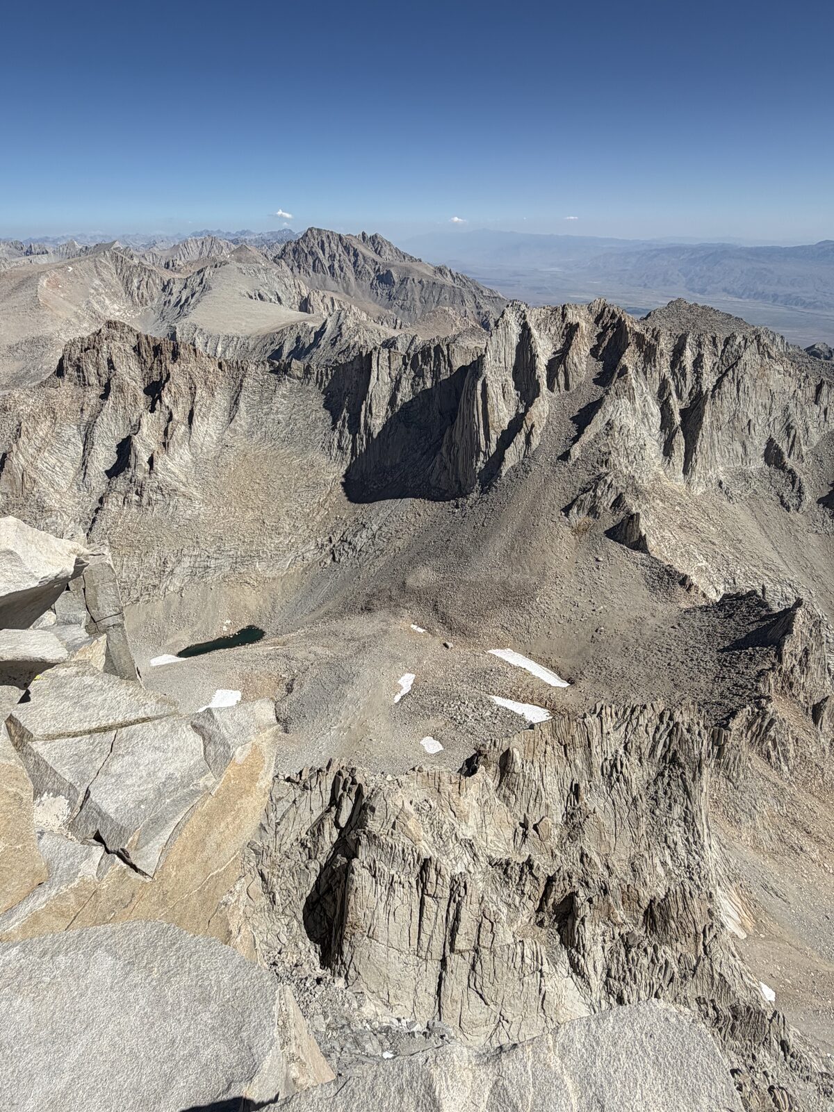 Looking down the range