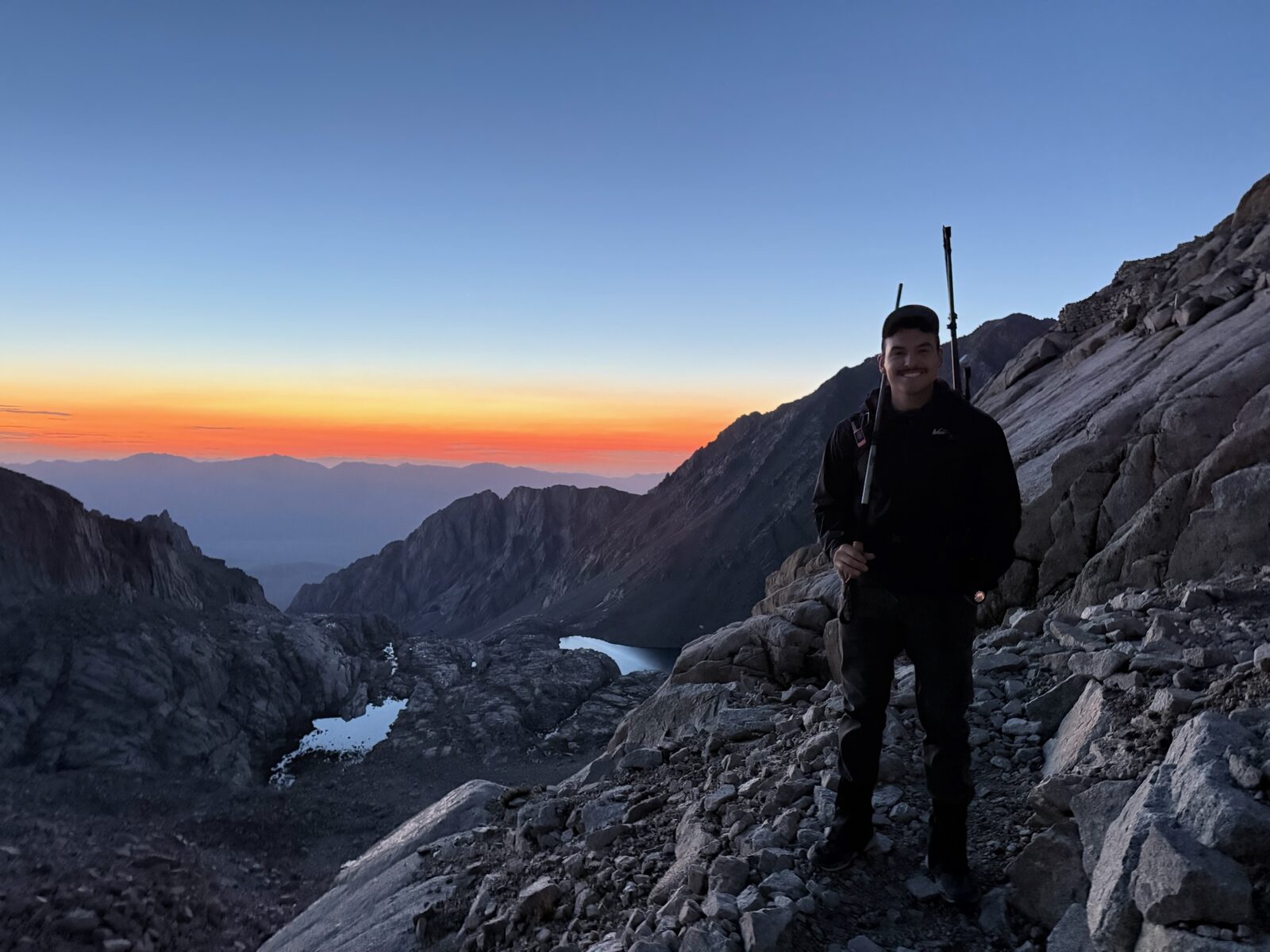 Sunrise on the way up